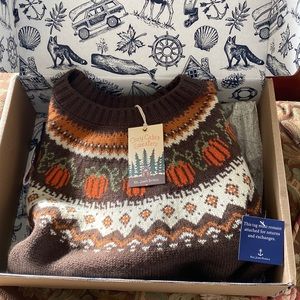Kiel James Patrick Cozy Cabin Pumpkin Sweater
